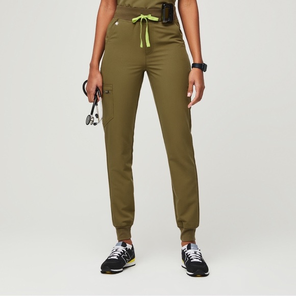 Figs Pants & Jumpsuits Figs Martini Olive Zamora High Waisted 2